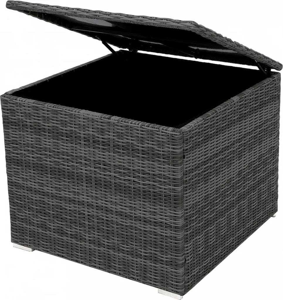 Box na podušky SEVILLA 82 x 82 cm (antracit)