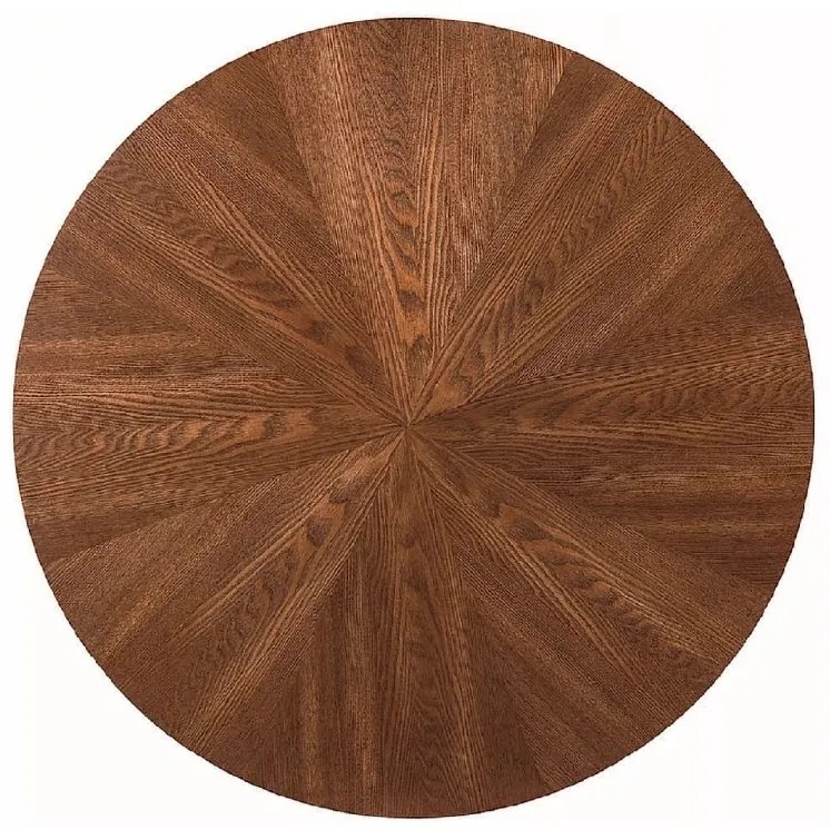 Okrúhly jedálenský stôl AMADEO 100x100 cm, dekor orech