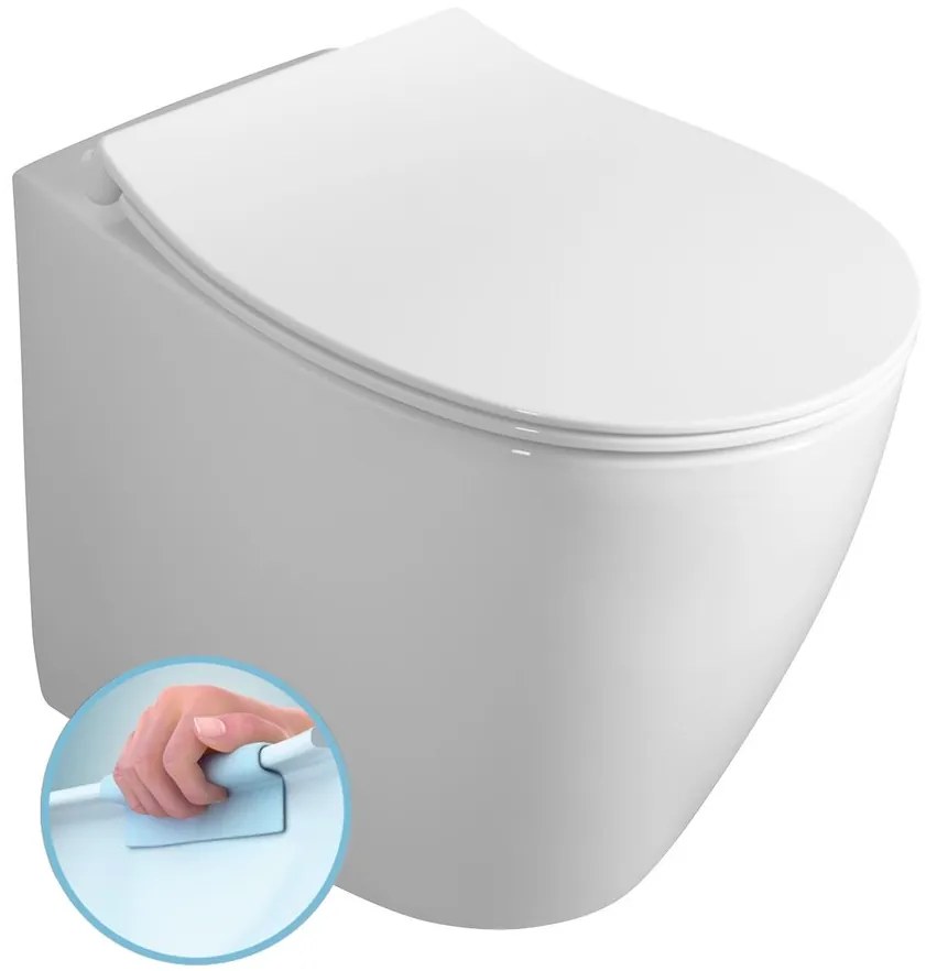 Isvea Isvea, SENTIMENTI WC misa stojaca, Rimless, 36x55cm spodný/zadný odpad, biela, 10SM10004SV