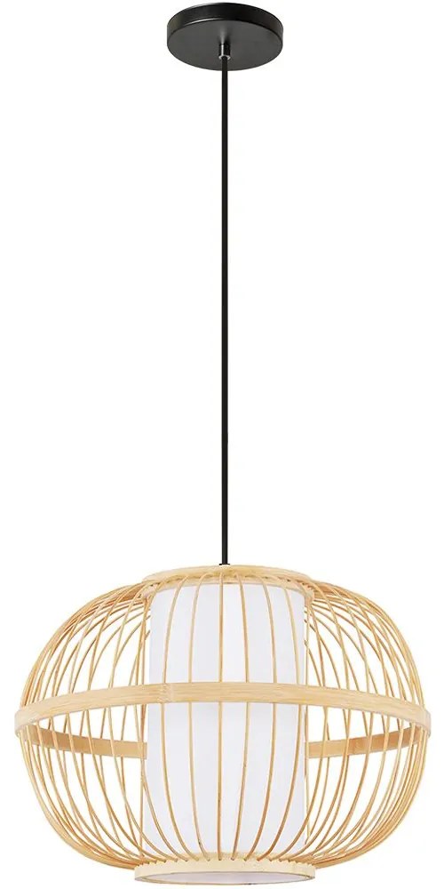 Toolight Natural, závesné stropné svietidlo 1xE27 APP1631-1CP, prírodná hnedá, OSW-05104