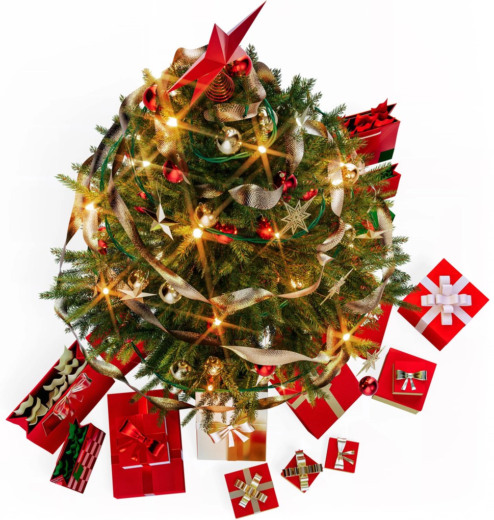 InternetovaZahrada Umelý vianočný stromček 150 cm + drevený stojan