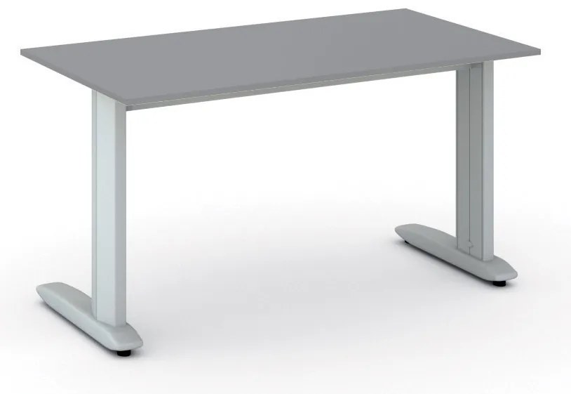 Kancelársky písací stôl PRIMO FLEXIBLE, 140x80 cm, grafit