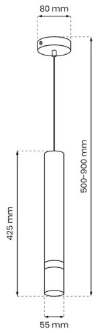Luster na lanku JOKER 1xGU10/25W/230V čierna/matný chróm