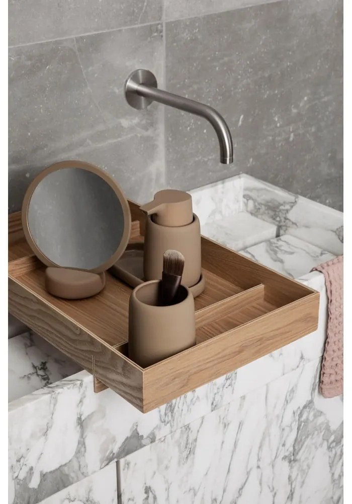 Svetlohnedý téglik na zubné kefky Blomus Sono, 300 ml