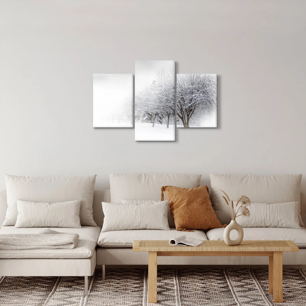 Obraz - Zimná alej (90x60 cm)