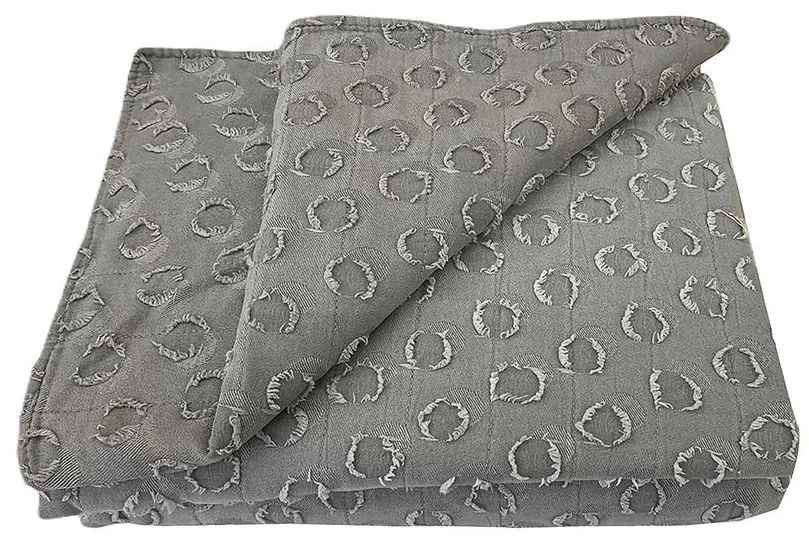 Prikrývka na posteľ Milo 220x250 tmavo šedá Merkury Home