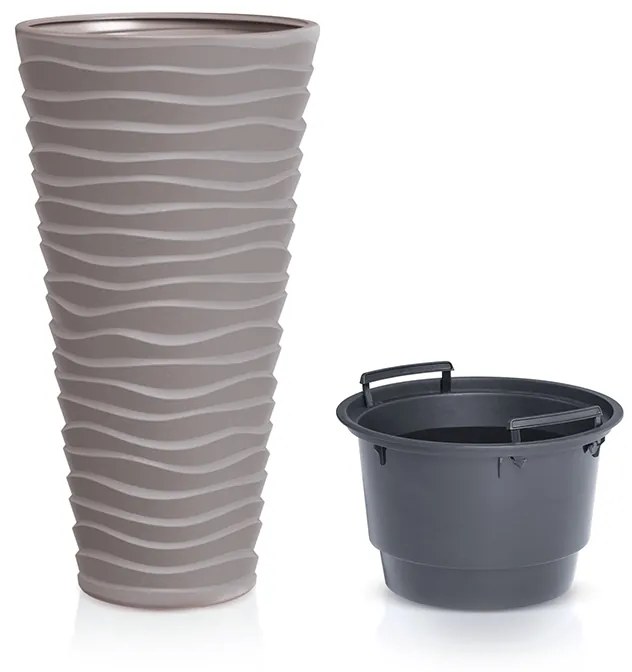 Plastový kvetináč DPSA350 34,6 cm - mocca