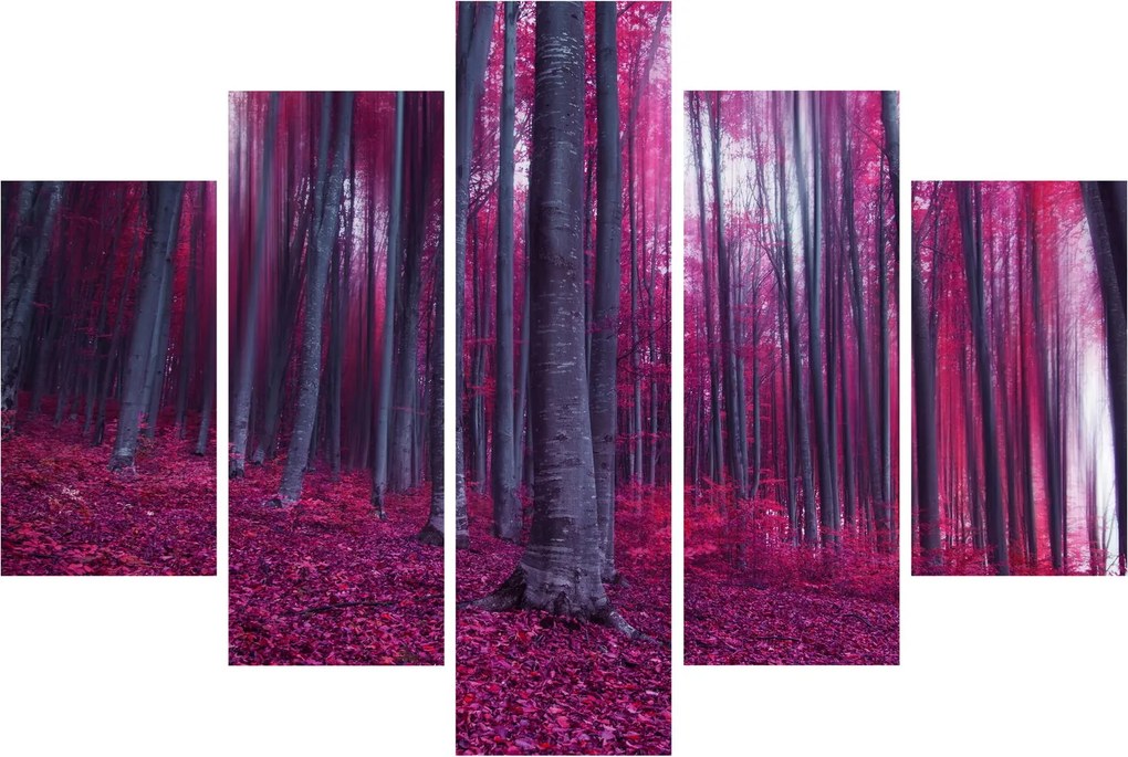 Obraz ružového lesa (150x105 cm)