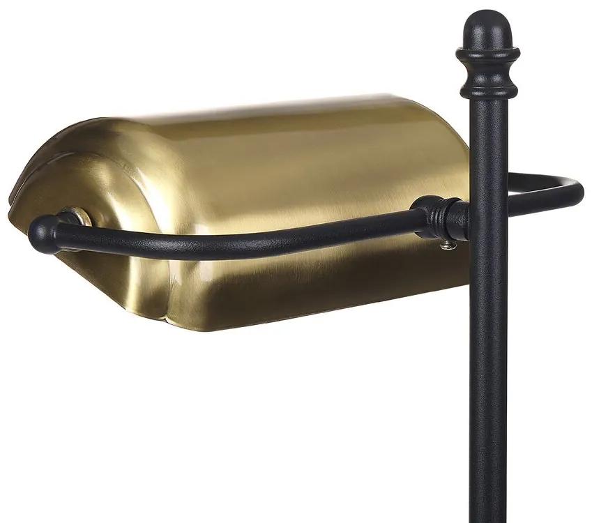 Kovová stolná lampa zlatá/čierna MARAVAL Beliani