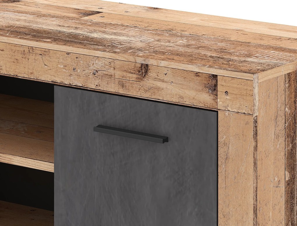 TV stolík Luna 140 cm dub Matera svetlý/antracit