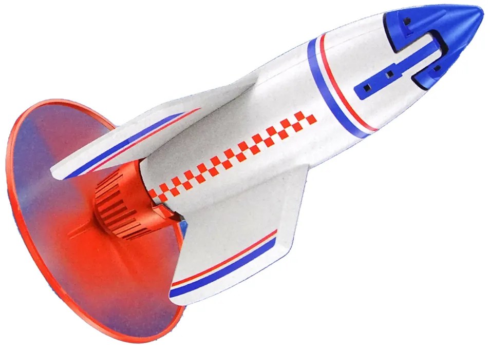 Lean Toys Lietajúca raketa – 21cm biela