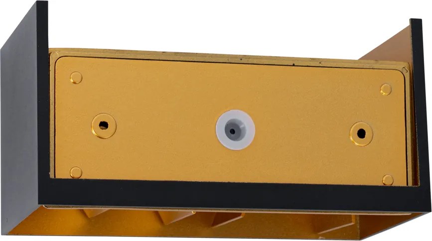 Vonkajšia nástenná lampa čierna so zlatom vrátane LED 4-svetlo IP54 - Edwin