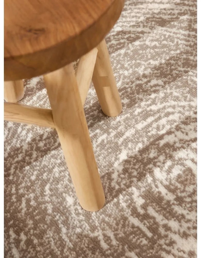 Béžovo-krémový okrúhly koberec ø 120 cm Gloria Cavallo – Hanse Home