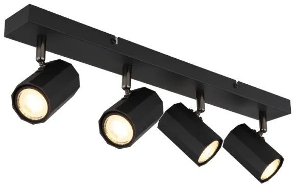 Globo 57918-4B - Bodové svietidlo JAMES 4xGU10/25W/230V čierna