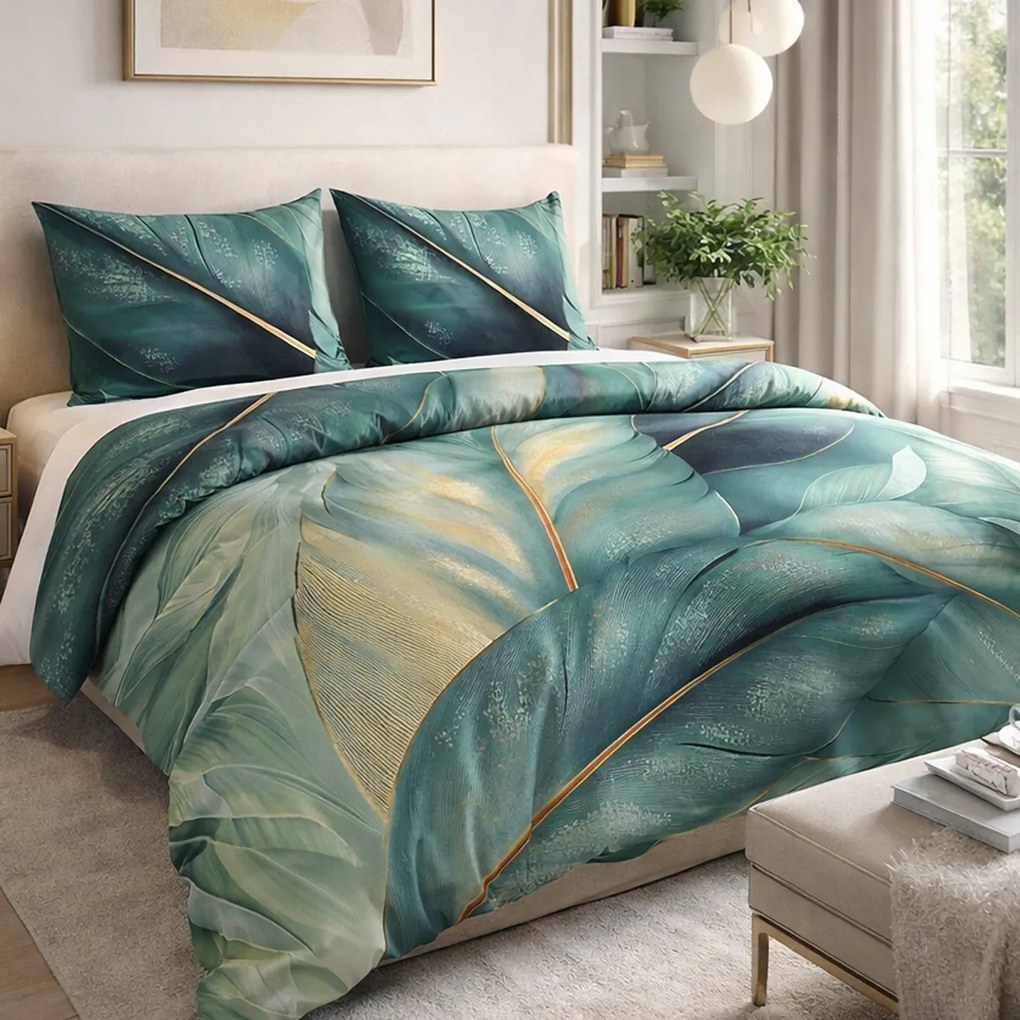 SATÉNOVÉ OBLIEČKY SATYNLOVE PREMIUM 140X200 CM, 1KS 70X80 CM KVETY