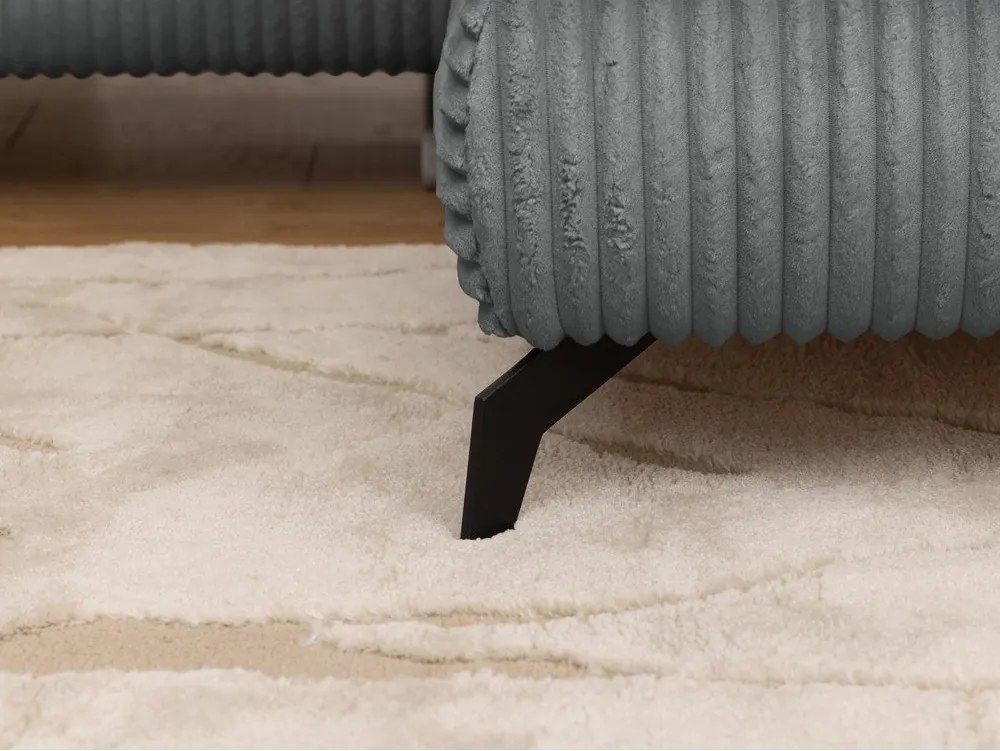 Sivá menčestrová rohová pohovka (pravý roh/do L) Marbeya – Ropez