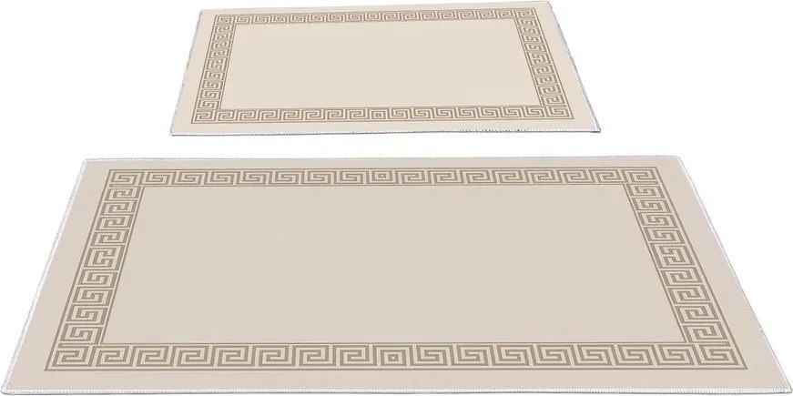 Svetlohnedé kúpeľňové predložky v súprave 2 ks 60x100 cm – Foutastic