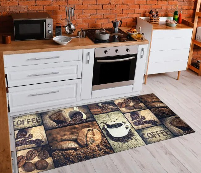 Protišmykový koberec / behúň ANDRE 50090 hnedý