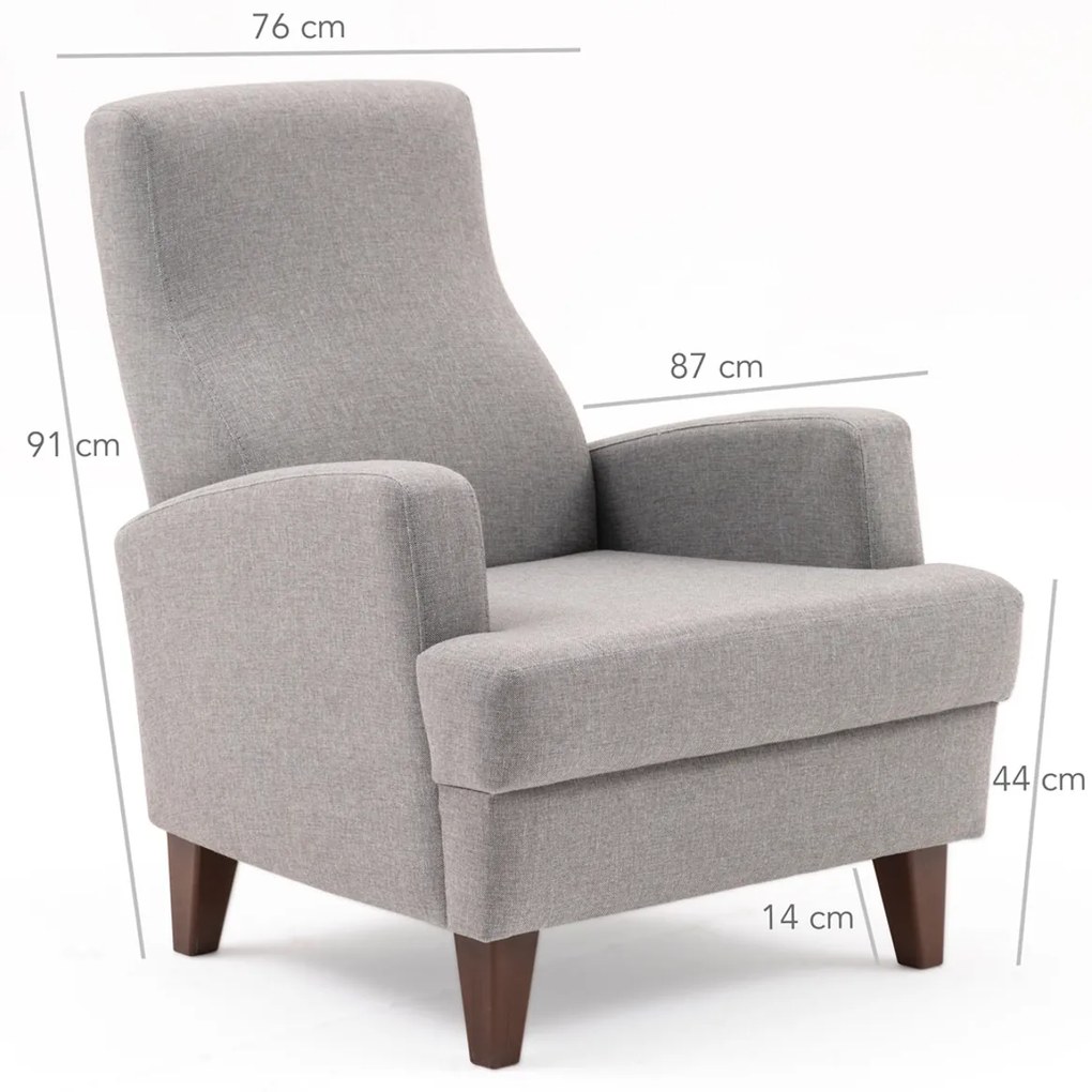 Kreslo Kana Bergere Light Grey