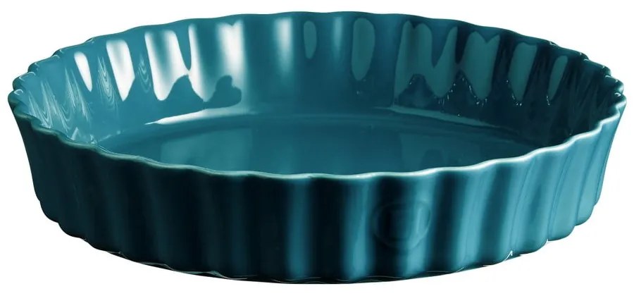 Tyrkysovomodrá keramická koláčová forma Emile Henry, ⌀ 28 cm