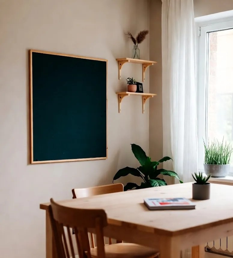 Toptabule.sk  Čierna magnetická tabuľa NATURE LINE v prírodnom drevenom ráme 200x100 cm