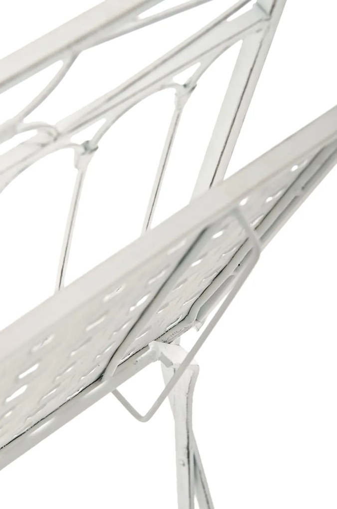 Kovová skladacia stolička Asina (SET 2 ks) - Biela antik