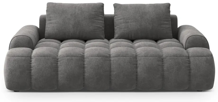 Sivá zamatová pohovka 200 cm Linz – Cosmopolitan Design