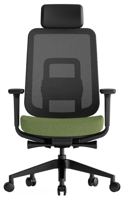Kancelárska ergonomická stolička K42 — sieť, látka, čierna / viac farieb Zelená