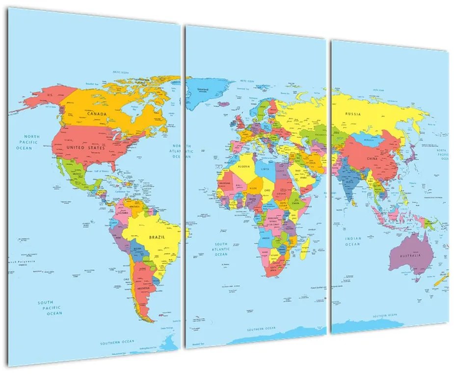 Mapa sveta - obraz
