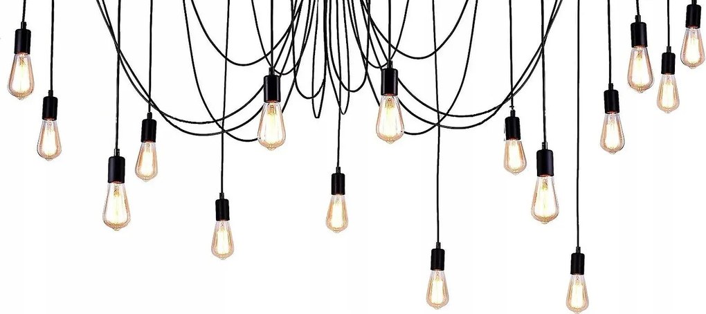 Toolight - Stropná lampa Spider 6xE27, čierna, OSW-00017