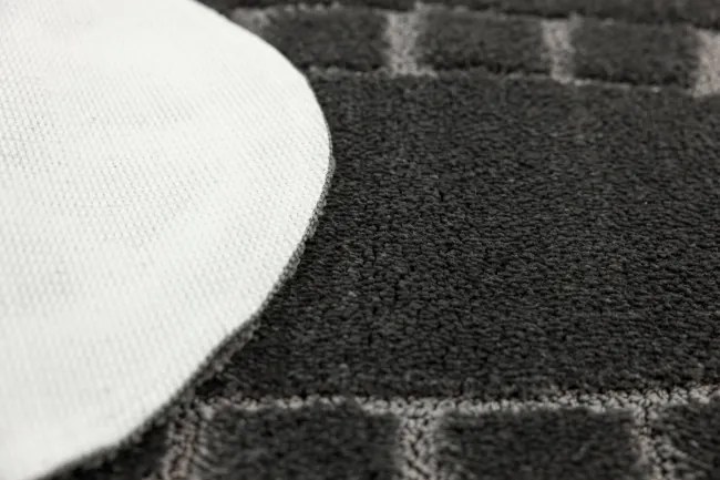 Kúpeľňový koberček Ocean tmavosivý ovál