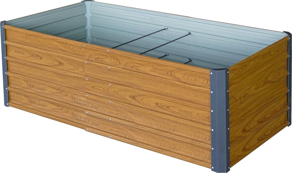 Vyvýšený záhradný záhon BestBerg VZ-940RW / 940 l / 180 × 90 × 58 cm / dekor dreva