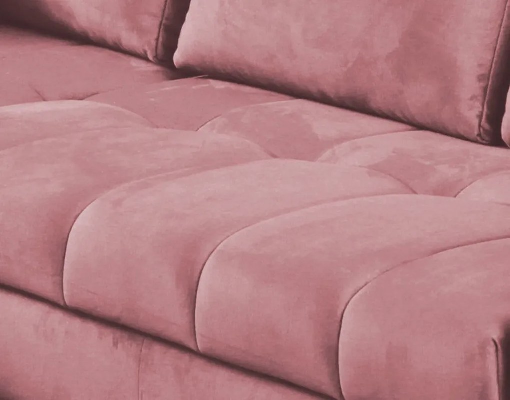 Rohová sedacia súprava Paris, staroružová látka, ľavý roh