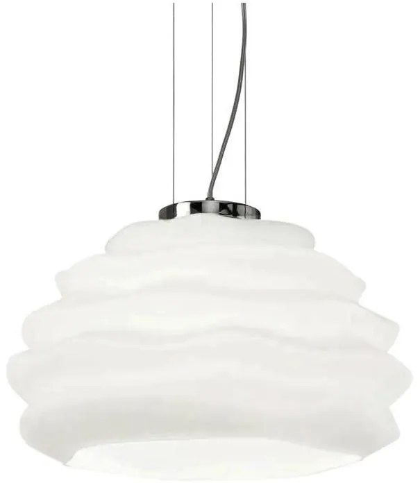 Ideal Lux - Luster na lanku KARMA 1xE27/60W/230V pr. 39 cm biela