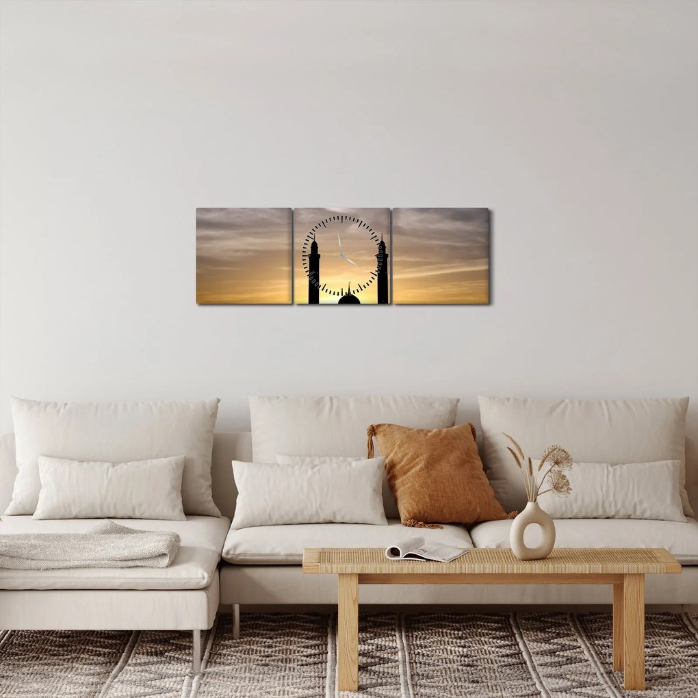 Obraz pamiatky (s hodinami) (90x30 cm)