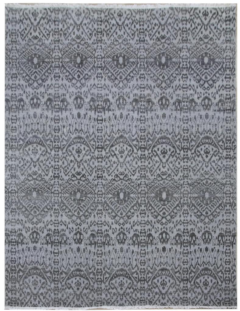 Diamond Carpets koberce Ručne viazaný kusový koberec Diamond DC-EKT L silver / black - 140x200 cm