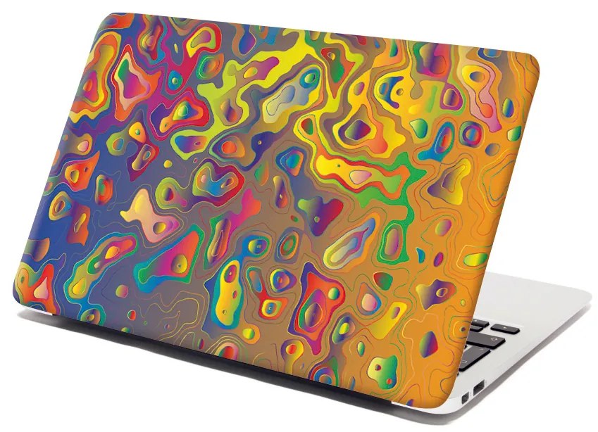 Sablio Samolepka na notebook Farebné škvrny - 38x26 cm