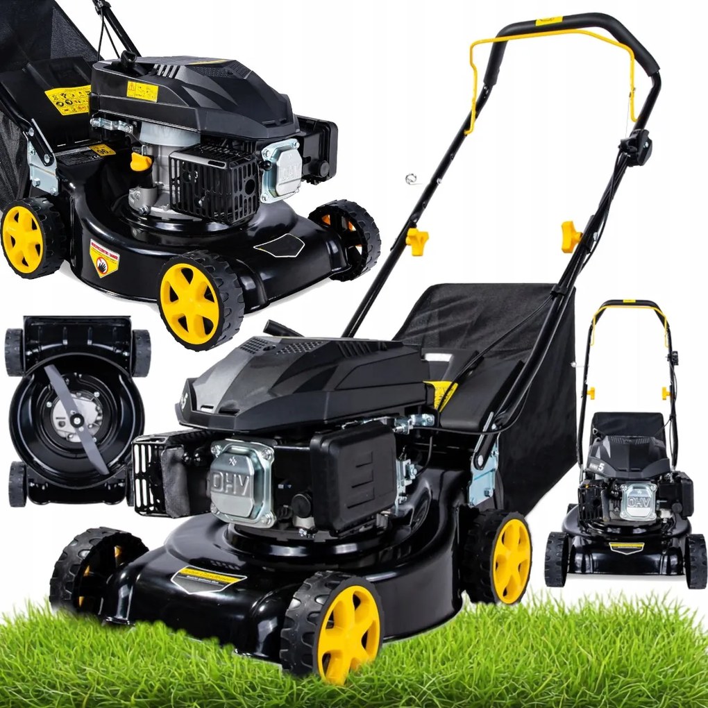 Benzínová Kosačka Na Trávu Silná Vyžínačka 2,7 kW Kôš 40L