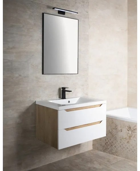 Sapho - Zrkadlo v ráme AROWANA 50x80 matná čierna