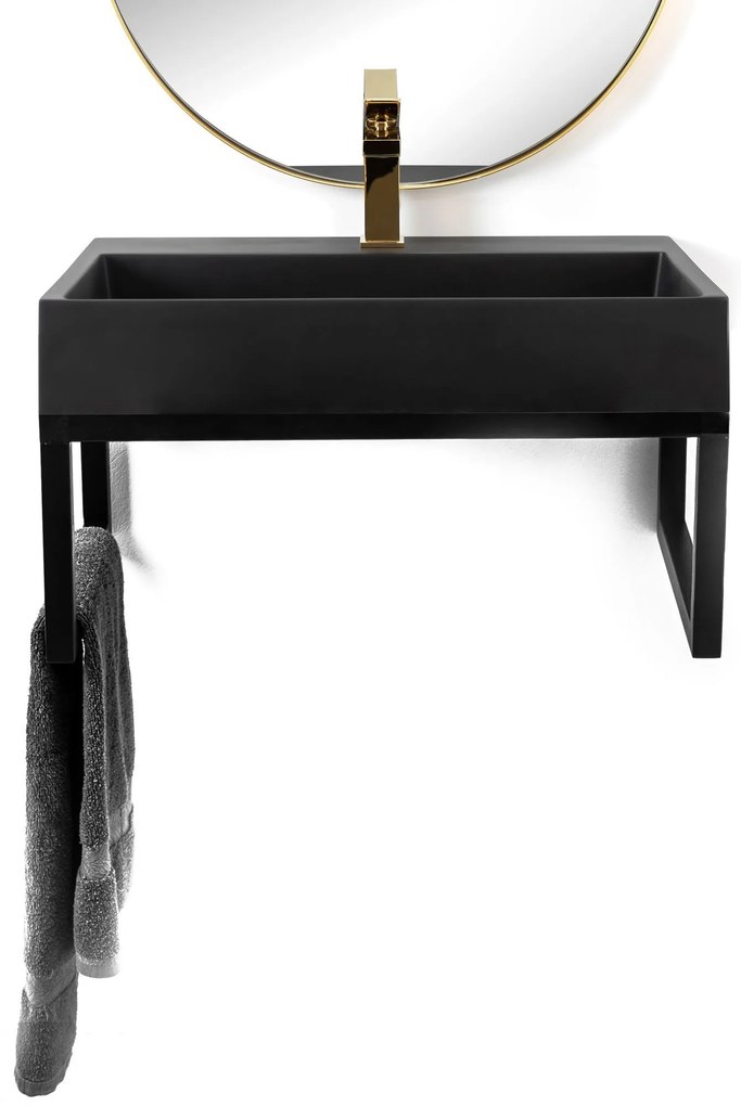 Rea Goya, konglomerátové umývadlo na dosku 60cm + konzola, KPL-U8779