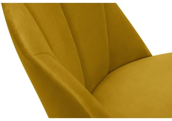 Jedálenská stolička BAKERI 86x48 cm žltá/svetlý dub