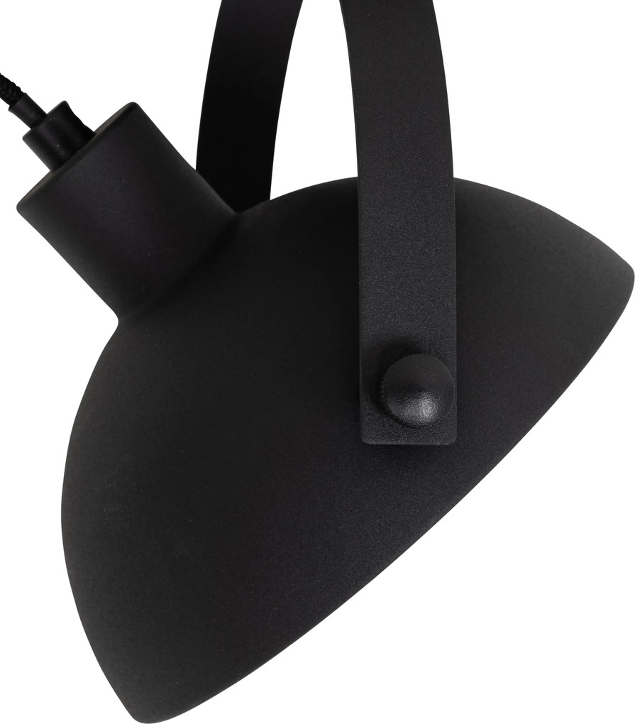 Priemyselné stropné svietidlo čierne so zlatom 15 cm nastaviteľné - Magnax