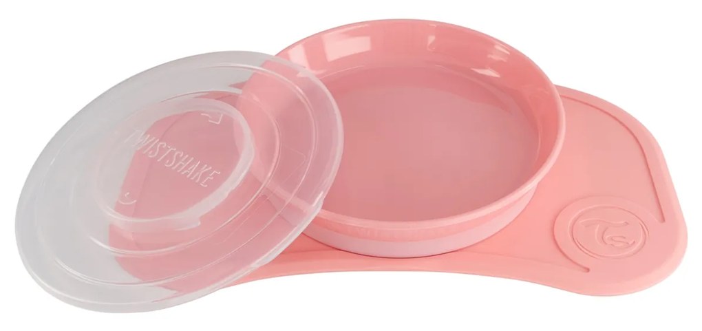 Twistshake Detská podložka s tanierom Click Mat Mini (bledoružová) (100392248)