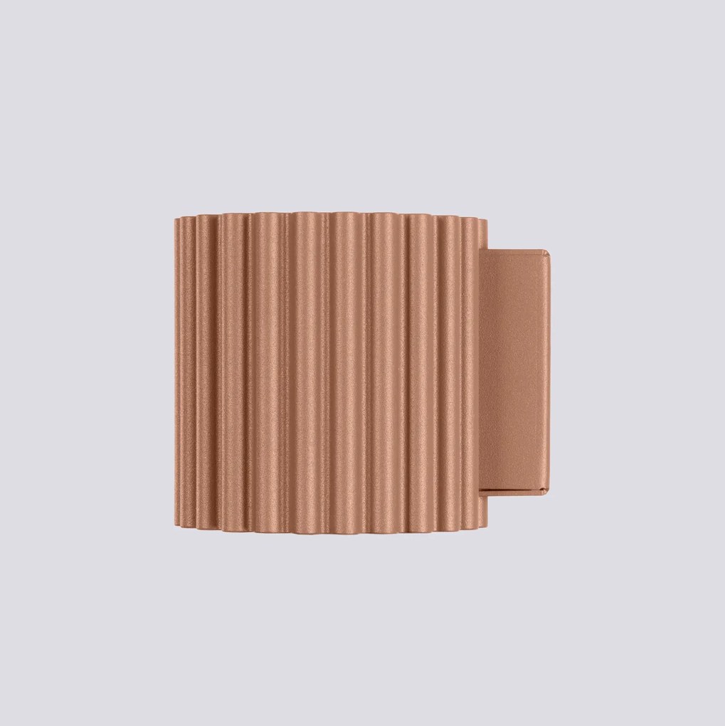 Nástenné svietidlo Aura, 1x hnedé hliníkové tienidlo