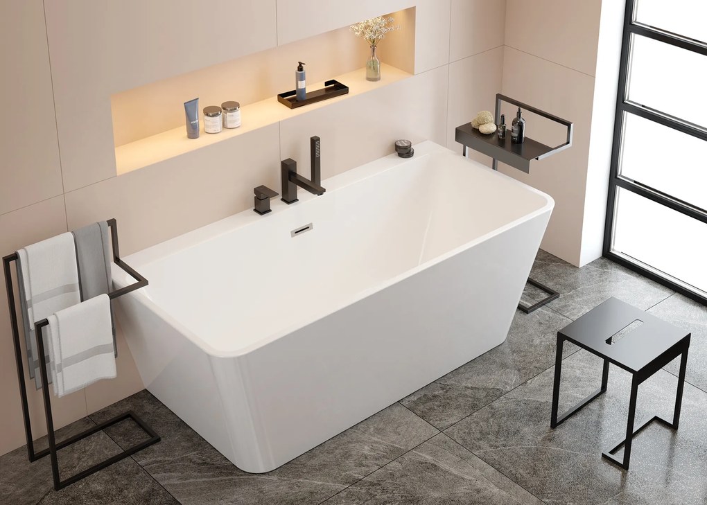 Deante Anemon, 3-otvorová vaňová batéria, čierna matná, DEA-BBZ_N13M