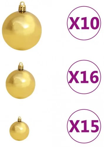vidaXL Vianočná girlanda s LED a súpravou gulí zelená 20 m PVC-