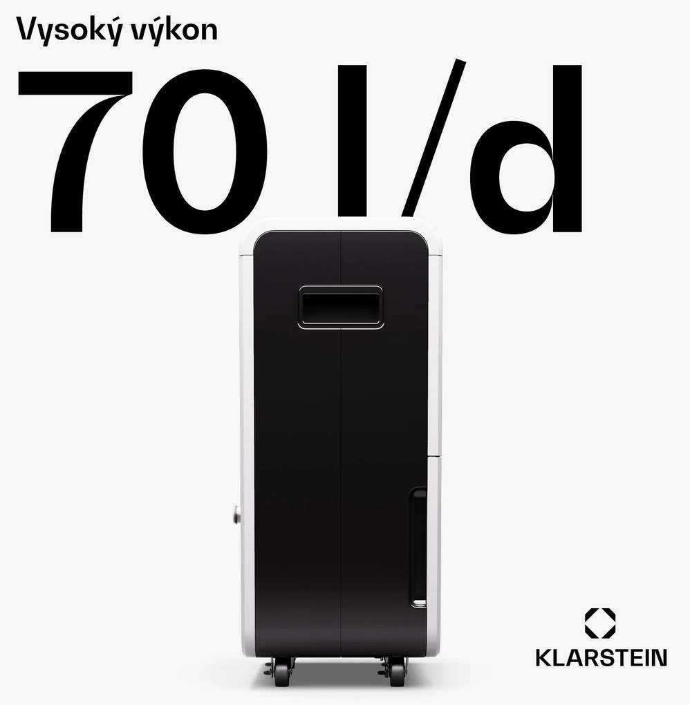 Klarstein DryFy Grand Smart 70, odvlhčovač, WiFi, kompresný, 70l/24h, 60-90 m²