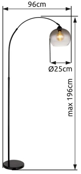 Globo 58227BS - Stojacia lampa NEWCASTLE 1xE27/60W/230V