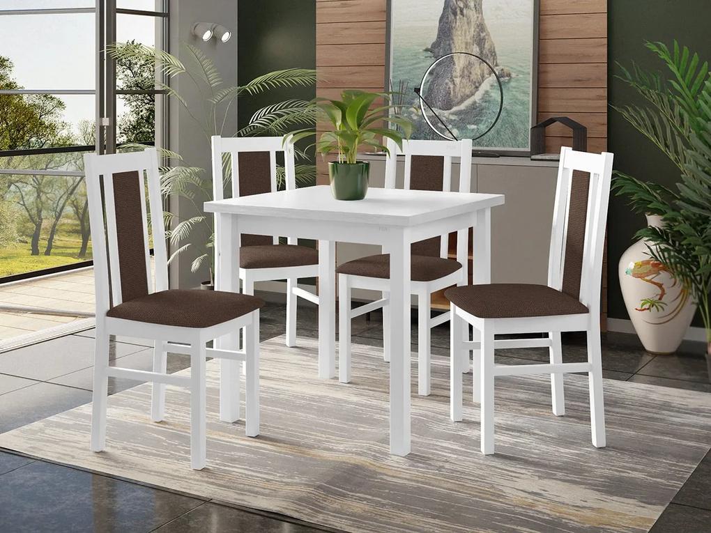 Stôl so 4 stoličkami - AL27, Morenie: Orech - L, Poťahové látky: Hygge D20