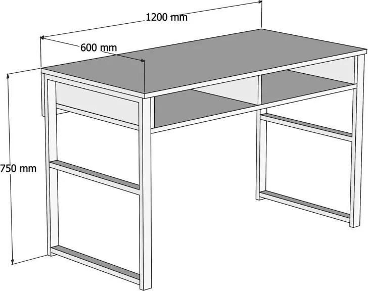 Pracovný stôl Nove Walnut